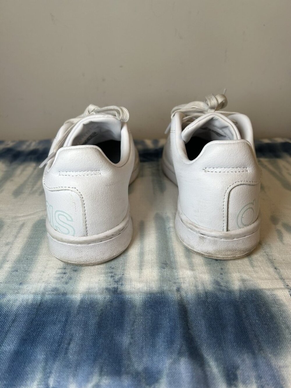 Adidas Neo Women's Cloudfoam Memory Shoes Size 7.5 White Blue 7 1/2 Sneakers - Picture 10 of 12